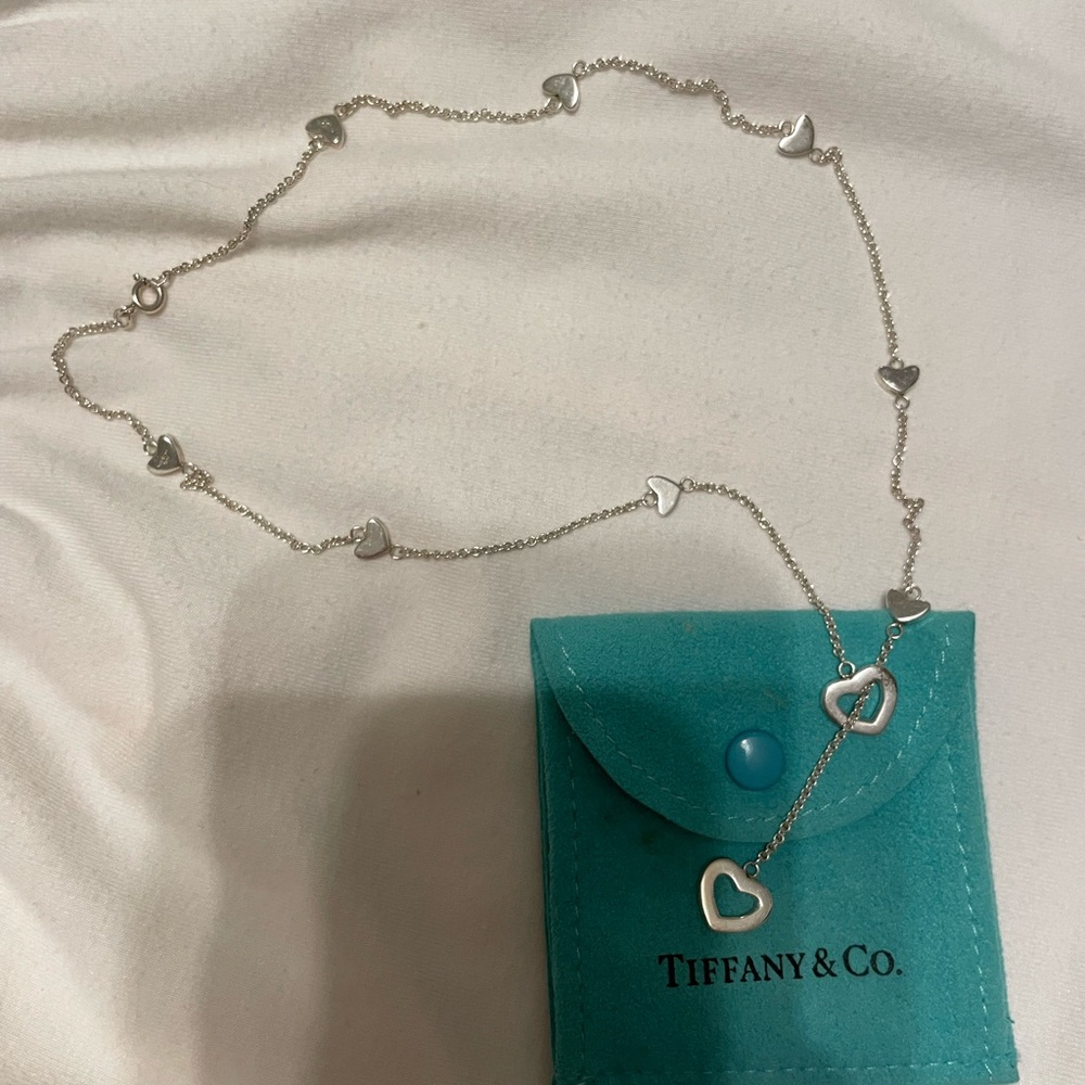 Authentic Tiffany’s sterling silver heart lariat necklace - Picture 2 of 6